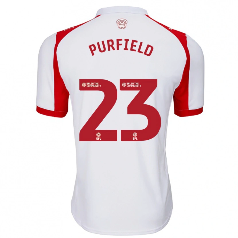 Danxen Bambino Maglia Jemma Elizabeth Purfield #23 Bianco Rosso Kit Gara Home 2025/26 Maglietta