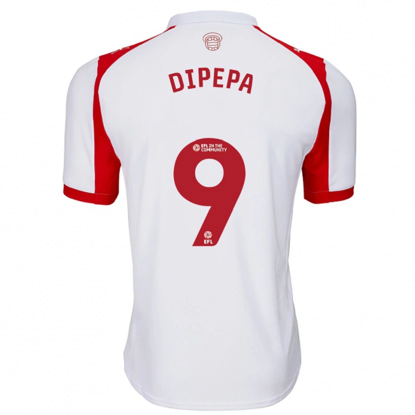 Danxen Bambino Maglia Baylee Dipepa #9 Bianco Rosso Kit Gara Home 2025/26 Maglietta