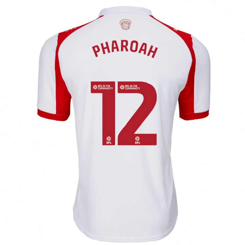 Danxen Bambino Maglia Sophia Pharoah #12 Bianco Rosso Kit Gara Home 2025/26 Maglietta