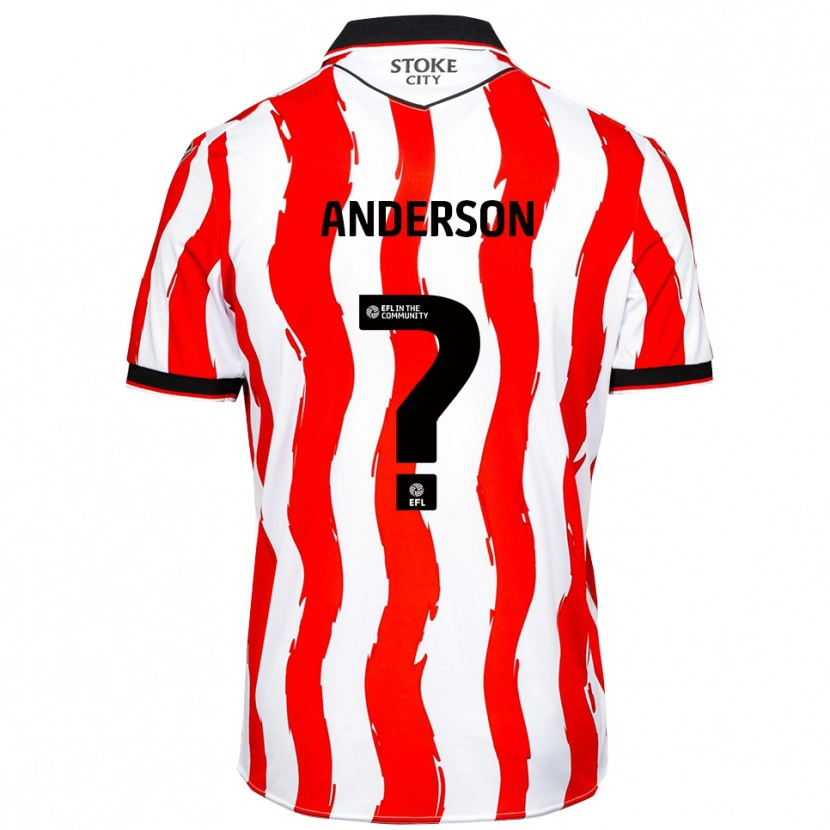 Danxen Bambino Maglia Freddie Anderson #0 Bianco Rosso Kit Gara Home 2025/26 Maglietta