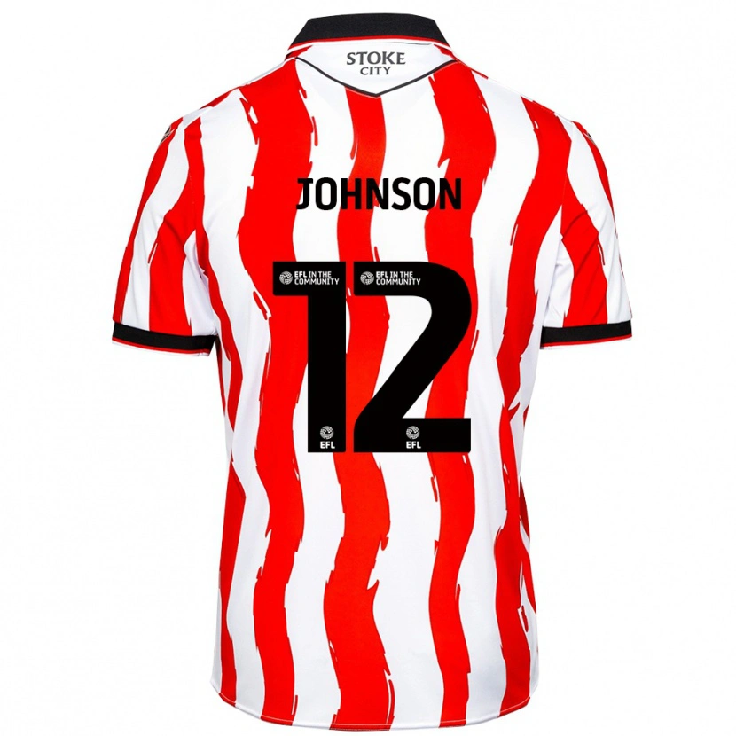 Danxen Bambino Maglia Daniel Johnson #12 Bianco Rosso Kit Gara Home 2025/26 Maglietta