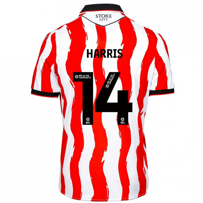 Danxen Bambino Maglia Oscar Harris #14 Bianco Rosso Kit Gara Home 2025/26 Maglietta