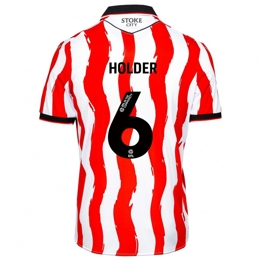 Danxen Bambino Maglia Molly Holder #6 Bianco Rosso Kit Gara Home 2025/26 Maglietta