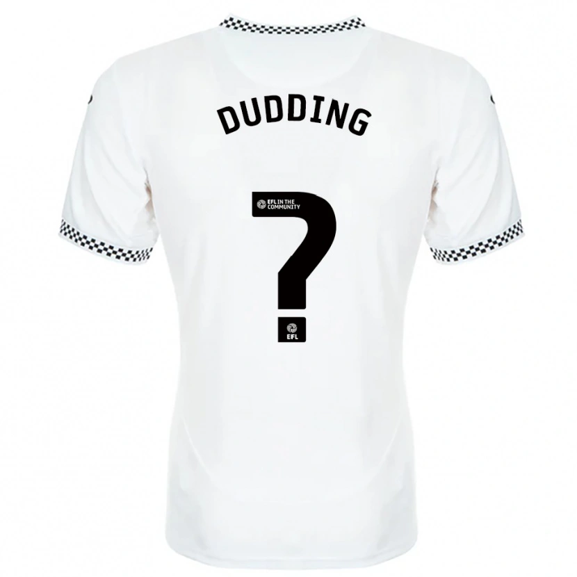 Danxen Bambino Maglia Isaac Dudding #0 Bianco Arancione Kit Gara Home 2025/26 Maglietta