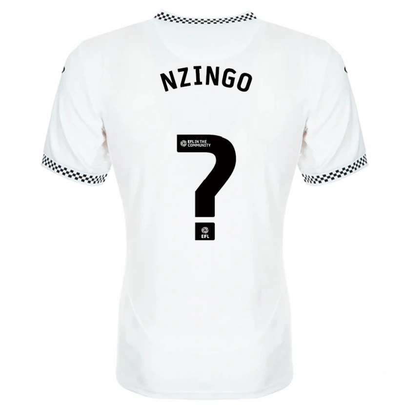 Danxen Bambino Maglia Glory Nzingo #0 Bianco Arancione Kit Gara Home 2025/26 Maglietta