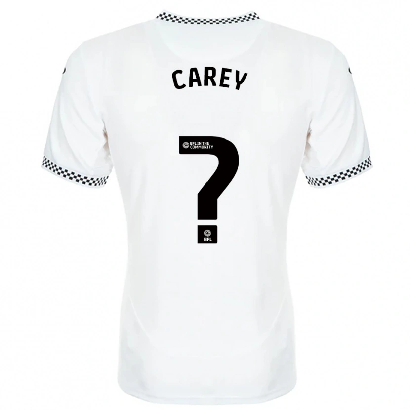 Danxen Bambino Maglia Joshua Carey #0 Bianco Arancione Kit Gara Home 2025/26 Maglietta