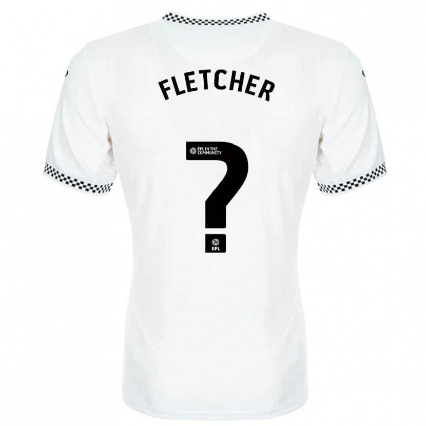 Danxen Bambino Maglia Kristian Fletcher #0 Bianco Arancione Kit Gara Home 2025/26 Maglietta