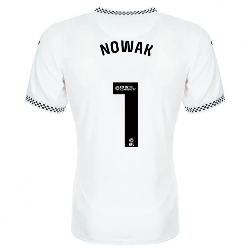 Danxen Bambino Maglia Jakub Nowak #1 Bianco Arancione Kit Gara Home 2025/26 Maglietta
