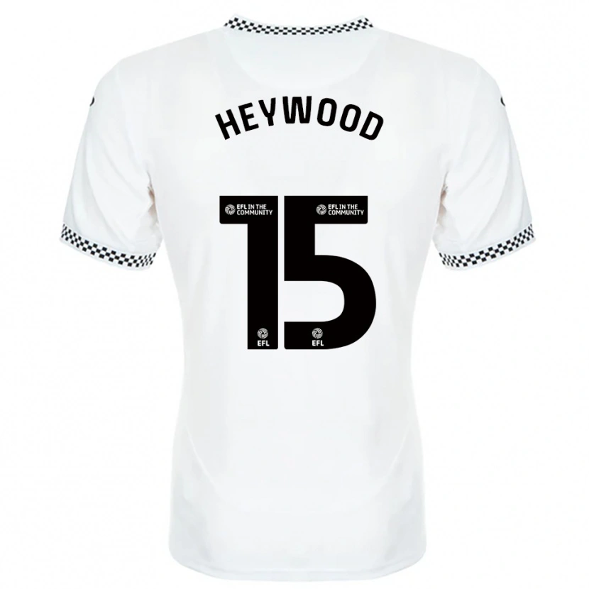 Danxen Bambino Maglia Carter Heywood #15 Bianco Arancione Kit Gara Home 2025/26 Maglietta