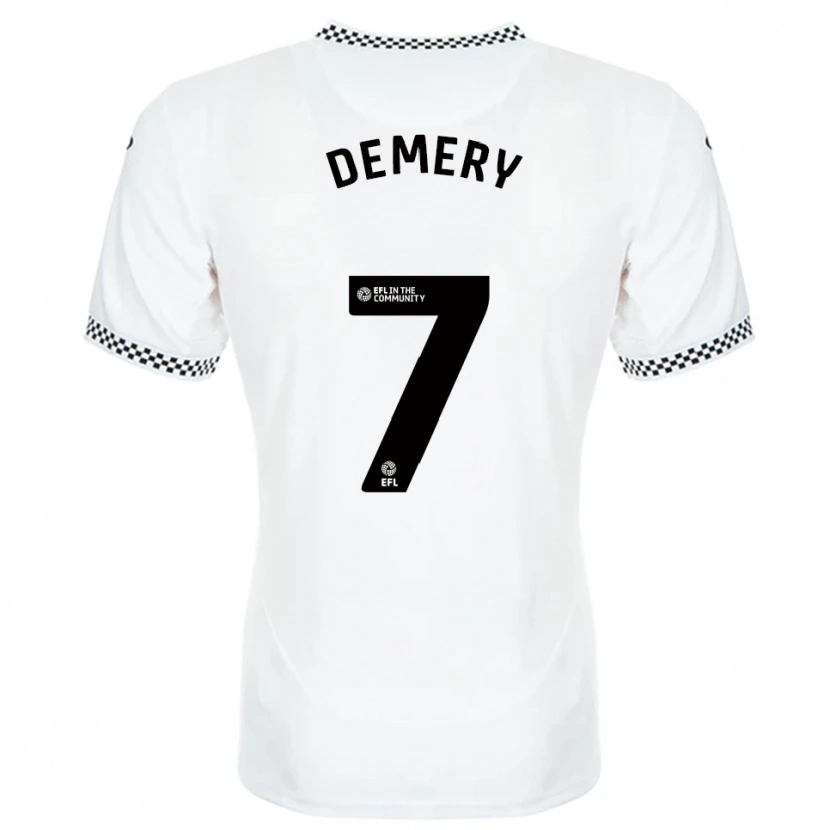 Danxen Bambino Maglia Caleb Demery #7 Bianco Arancione Kit Gara Home 2025/26 Maglietta