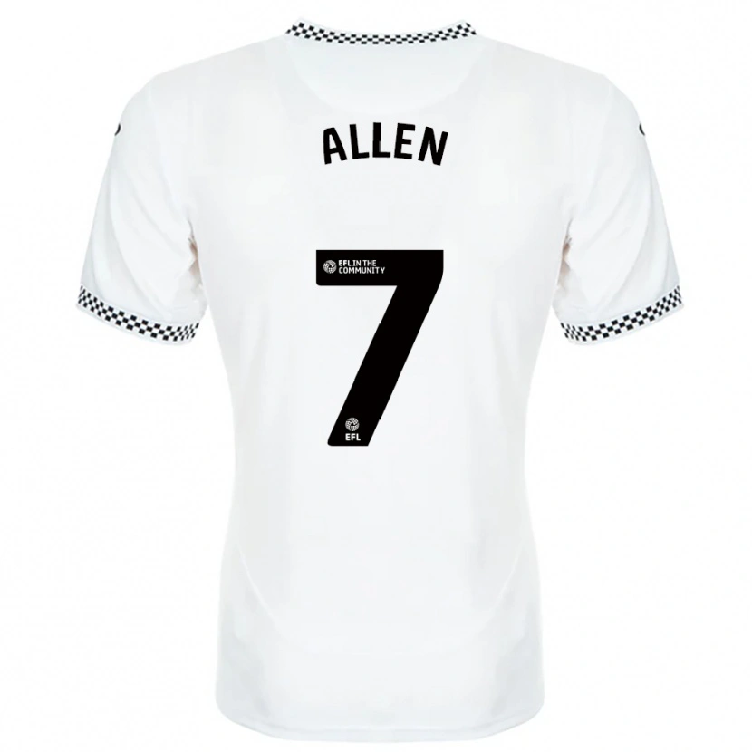 Danxen Bambino Maglia Joe Allen #7 Bianco Arancione Kit Gara Home 2025/26 Maglietta