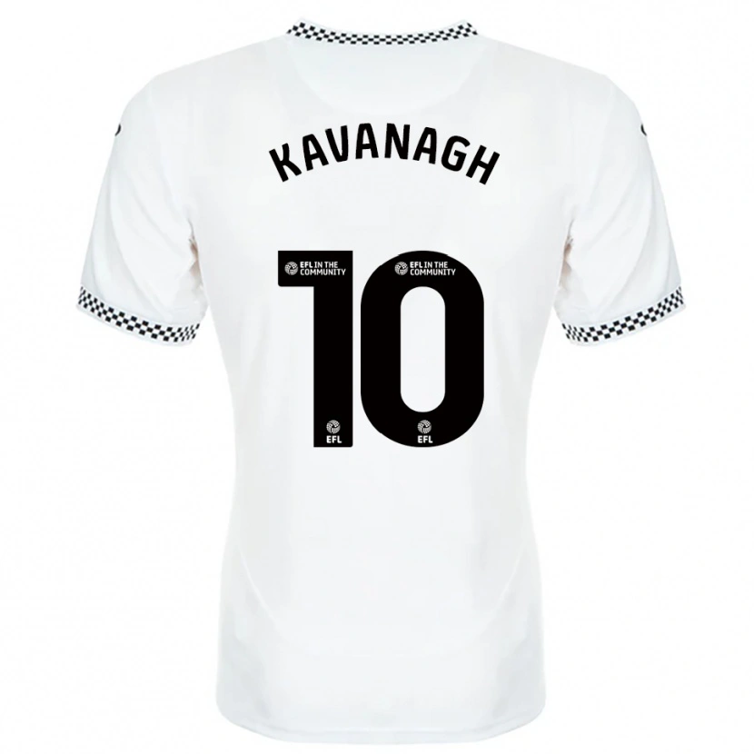 Danxen Bambino Maglia Reece Kavanagh #10 Bianco Arancione Kit Gara Home 2025/26 Maglietta