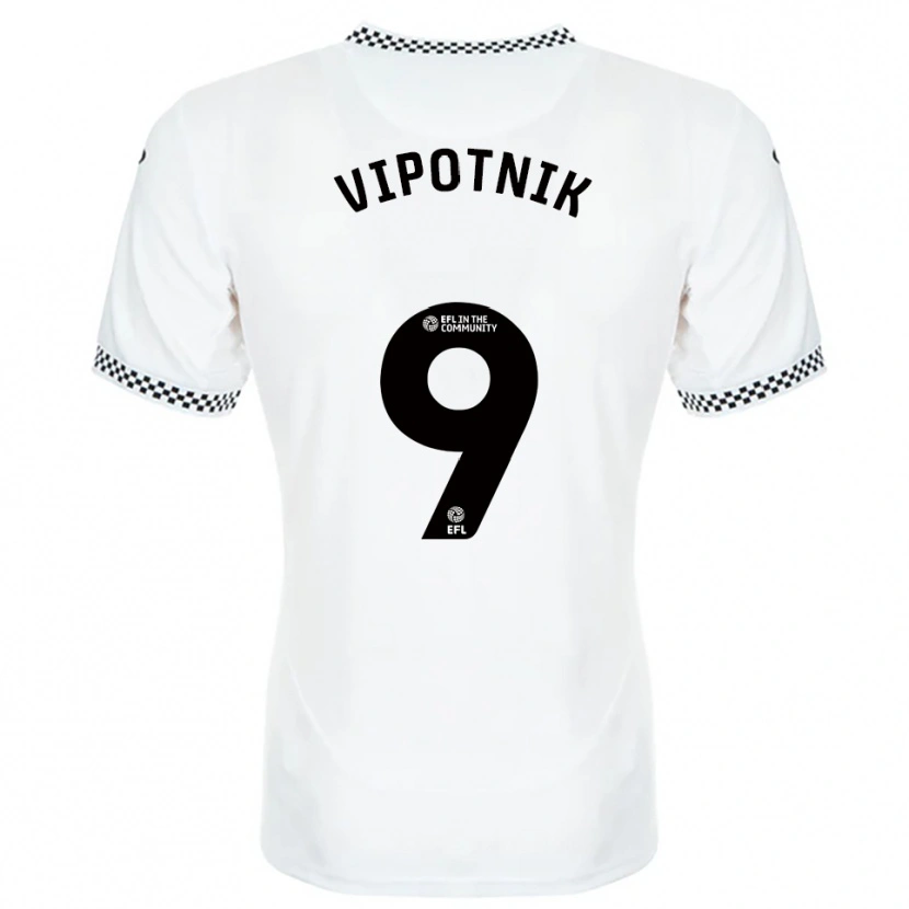 Danxen Bambino Maglia Zan Vipotnik #9 Bianco Arancione Kit Gara Home 2025/26 Maglietta