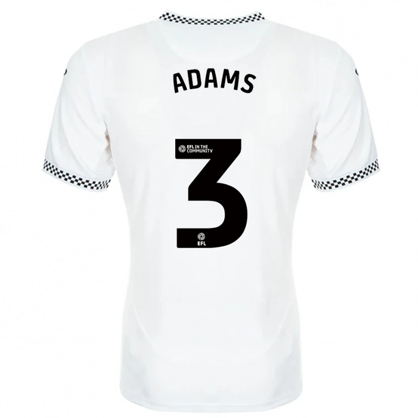 Danxen Bambino Maglia Sarah Adams #3 Bianco Arancione Kit Gara Home 2025/26 Maglietta