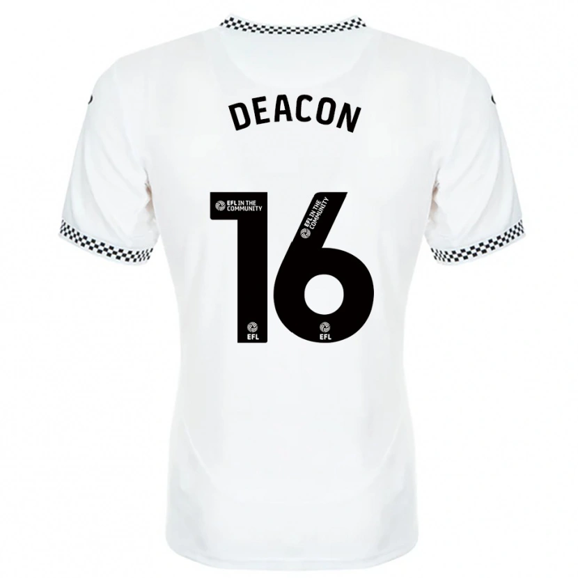 Danxen Bambino Maglia Aimee Deacon #16 Bianco Arancione Kit Gara Home 2025/26 Maglietta