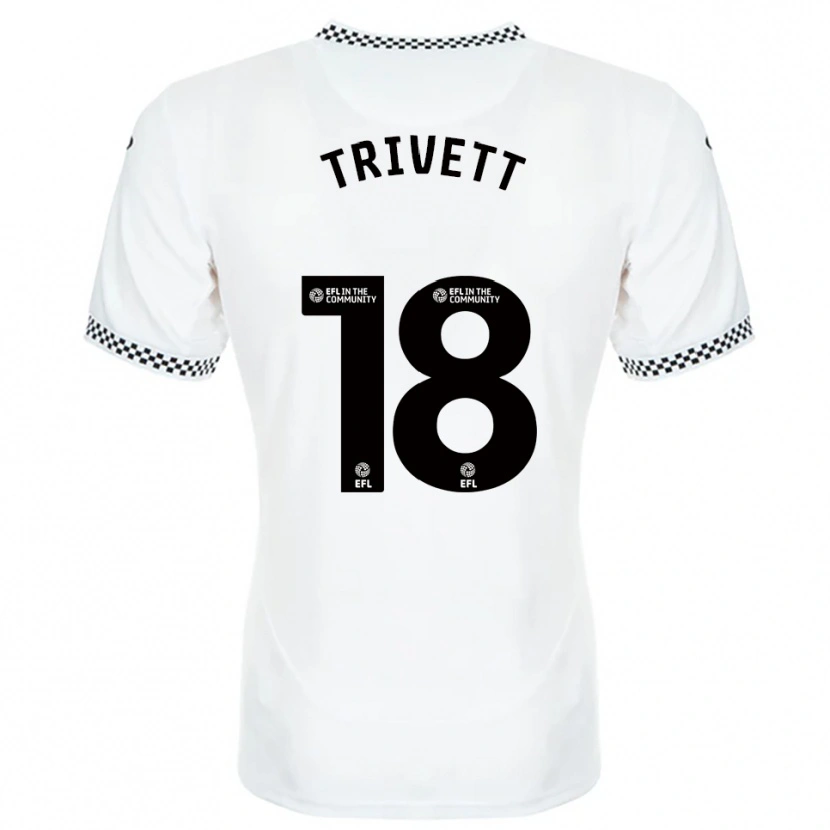 Danxen Bambino Maglia Taite Trivett #18 Bianco Arancione Kit Gara Home 2025/26 Maglietta