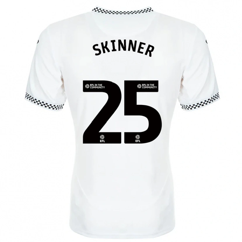 Danxen Bambino Maglia Claire Skinner #25 Bianco Arancione Kit Gara Home 2025/26 Maglietta
