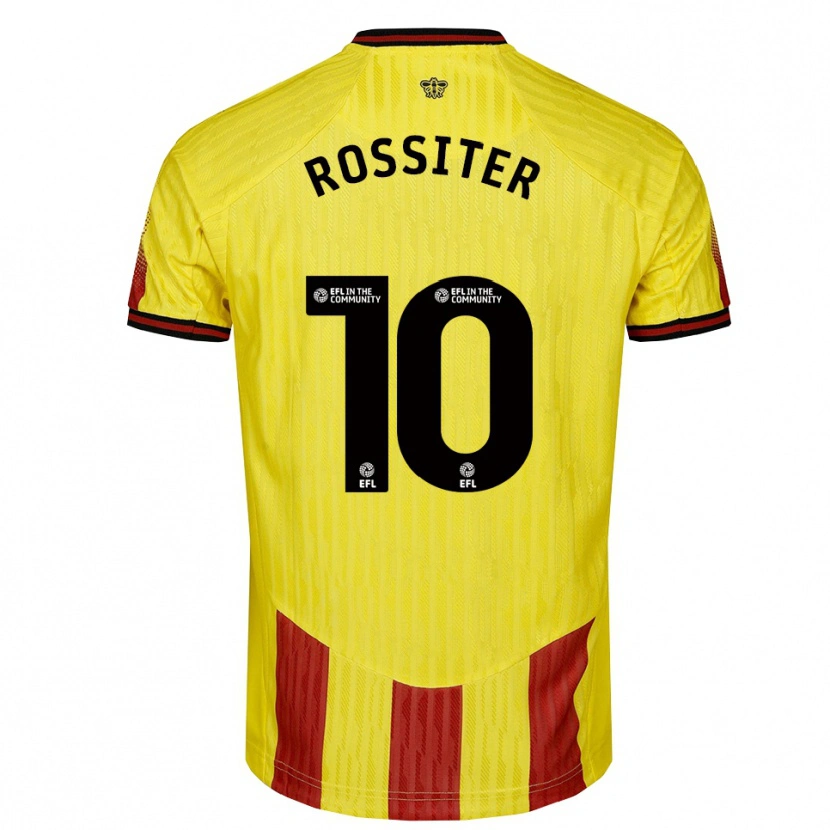 Danxen Bambino Maglia Annie Rossiter #10 Giallo Rosso Kit Gara Home 2025/26 Maglietta