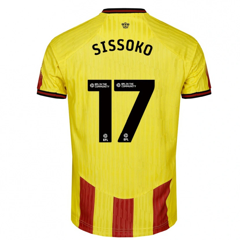 Danxen Bambino Maglia Moussa Sissoko #17 Giallo Rosso Kit Gara Home 2025/26 Maglietta