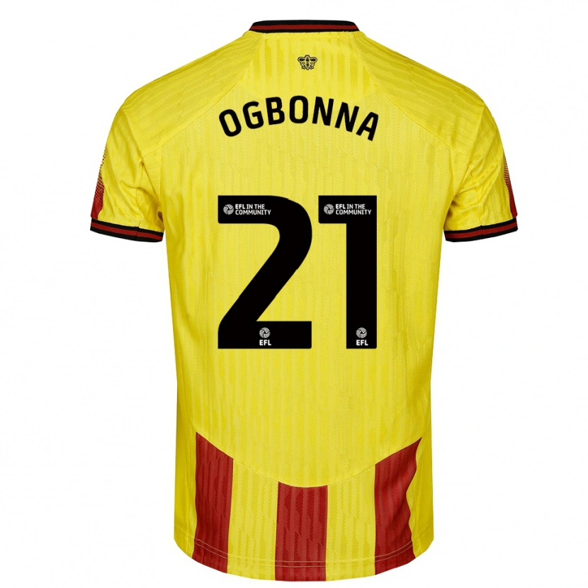 Danxen Bambino Maglia Angelo Ogbonna #21 Giallo Rosso Kit Gara Home 2025/26 Maglietta
