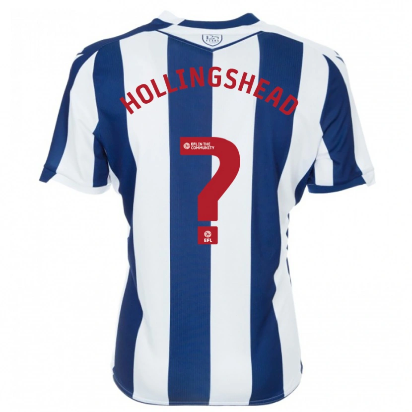 Danxen Bambino Maglia Ronnie Hollingshead #0 Blu Marino Bianco Kit Gara Home 2025/26 Maglietta