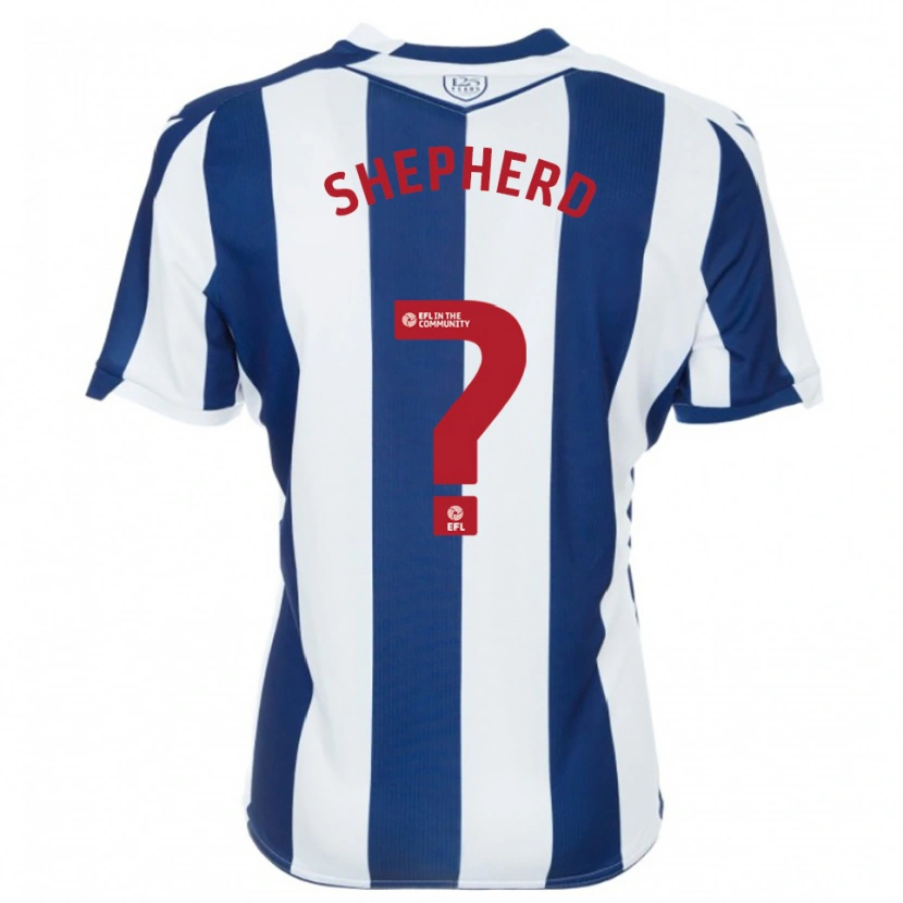 Danxen Bambino Maglia Jacob Shepherd #0 Blu Marino Bianco Kit Gara Home 2025/26 Maglietta