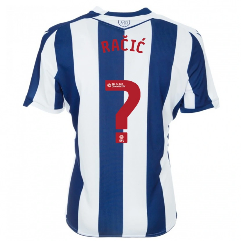 Danxen Bambino Maglia Uroš Račić #0 Blu Marino Bianco Kit Gara Home 2025/26 Maglietta