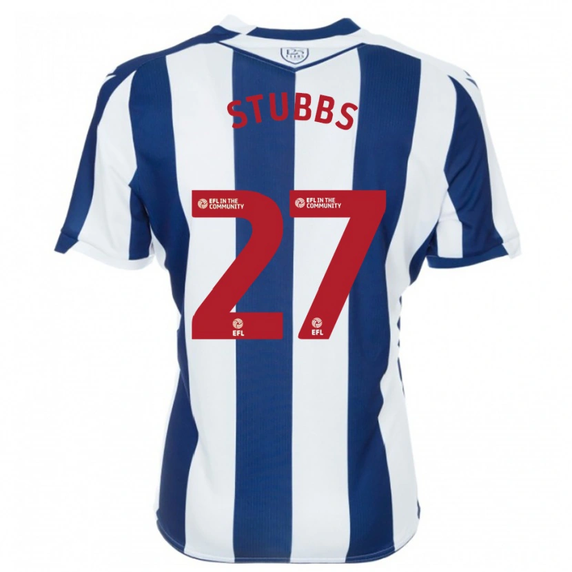 Danxen Bambino Maglia Olivia Stubbs #27 Blu Marino Bianco Kit Gara Home 2025/26 Maglietta