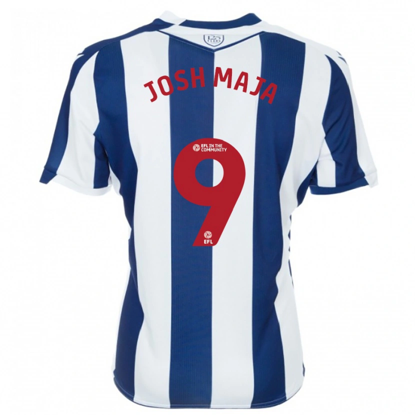 Danxen Bambino Maglia Josh Maja #9 Blu Marino Bianco Kit Gara Home 2025/26 Maglietta