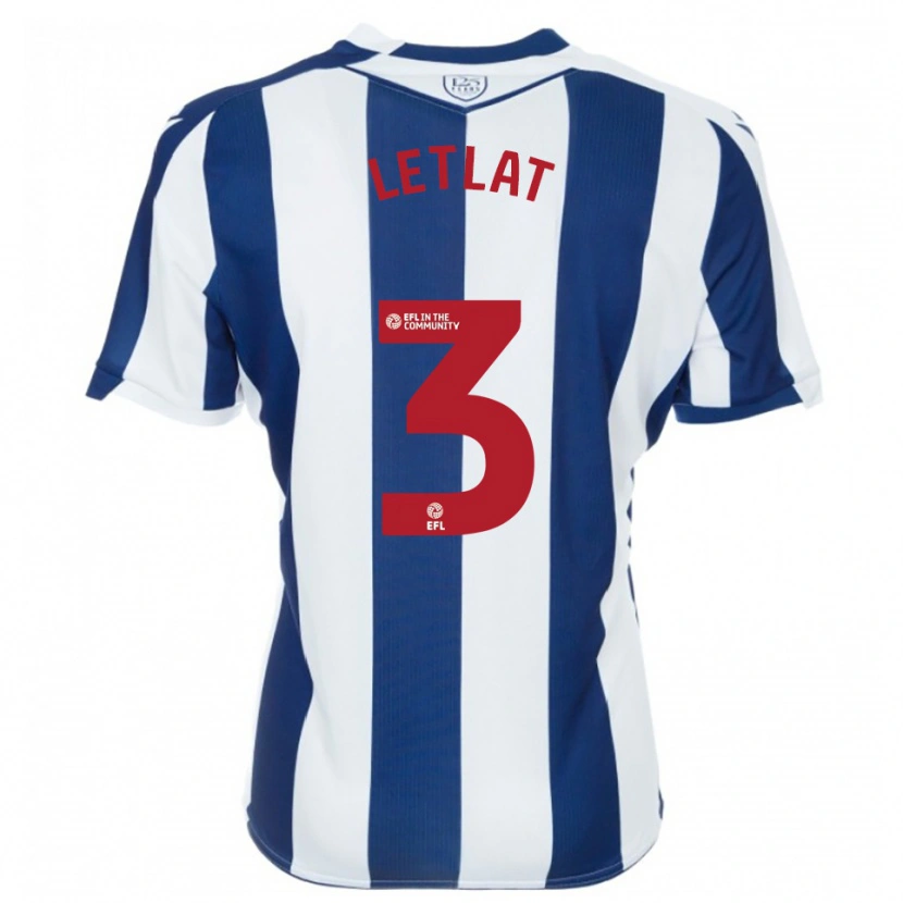 Danxen Bambino Maglia Adam Letlat #3 Blu Marino Bianco Kit Gara Home 2025/26 Maglietta