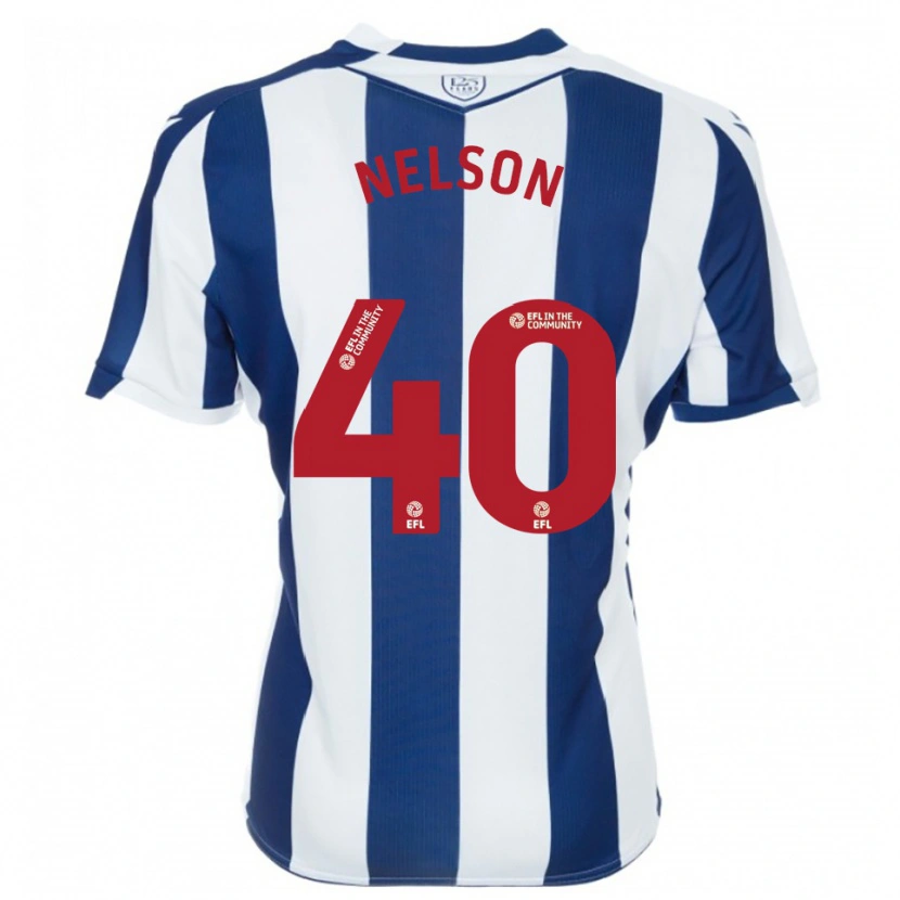 Danxen Bambino Maglia Deago Nelson #40 Blu Marino Bianco Kit Gara Home 2025/26 Maglietta