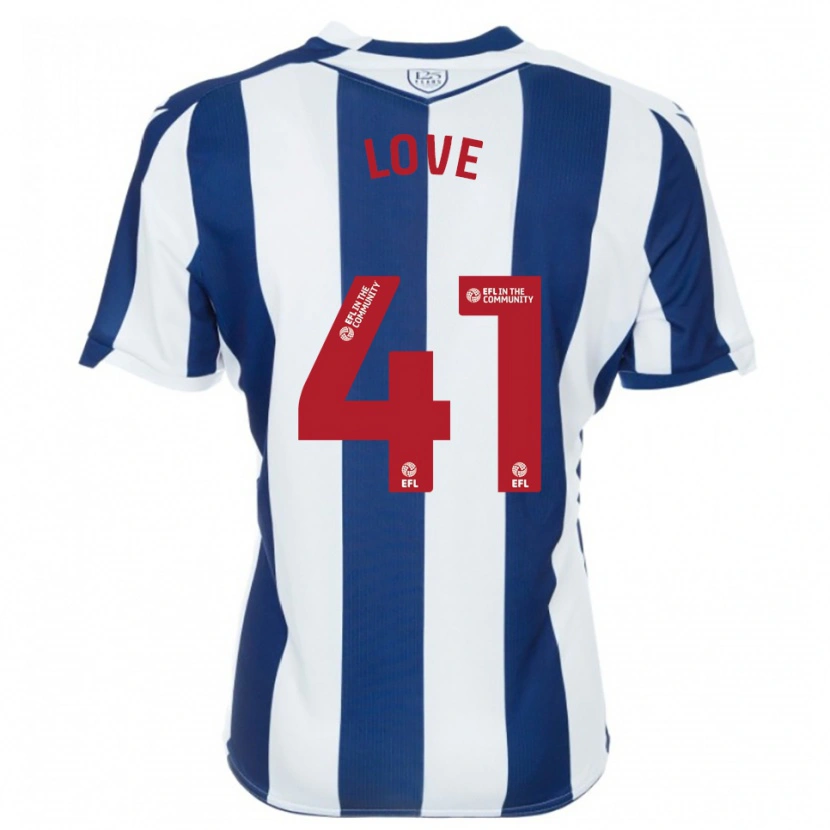 Danxen Bambino Maglia Layton Love #41 Blu Marino Bianco Kit Gara Home 2025/26 Maglietta