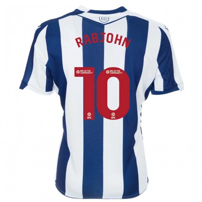 Danxen Bambino Maglia Olivia Rabjohn #10 Blu Marino Bianco Kit Gara Home 2025/26 Maglietta