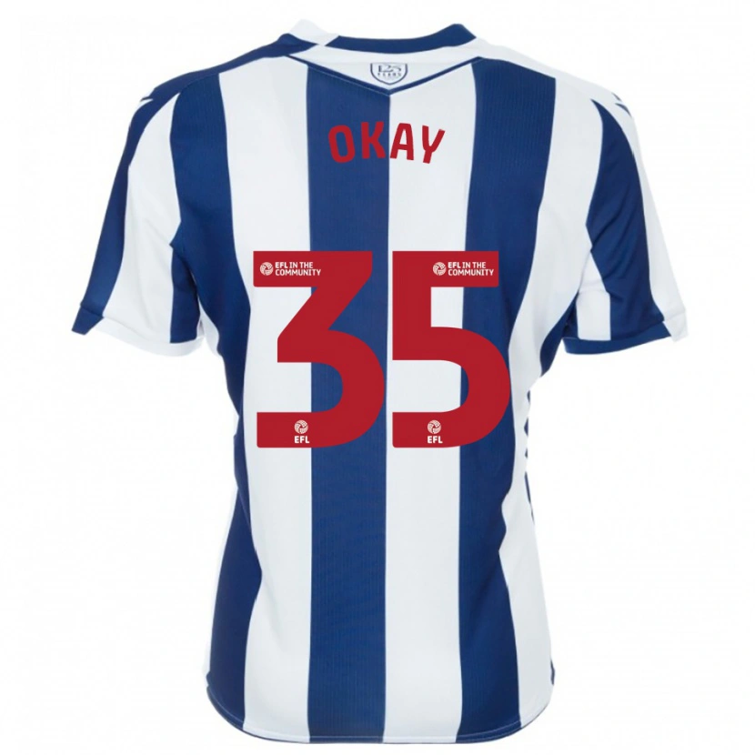 Danxen Bambino Maglia Okay Yokuslu #35 Blu Marino Bianco Kit Gara Home 2025/26 Maglietta