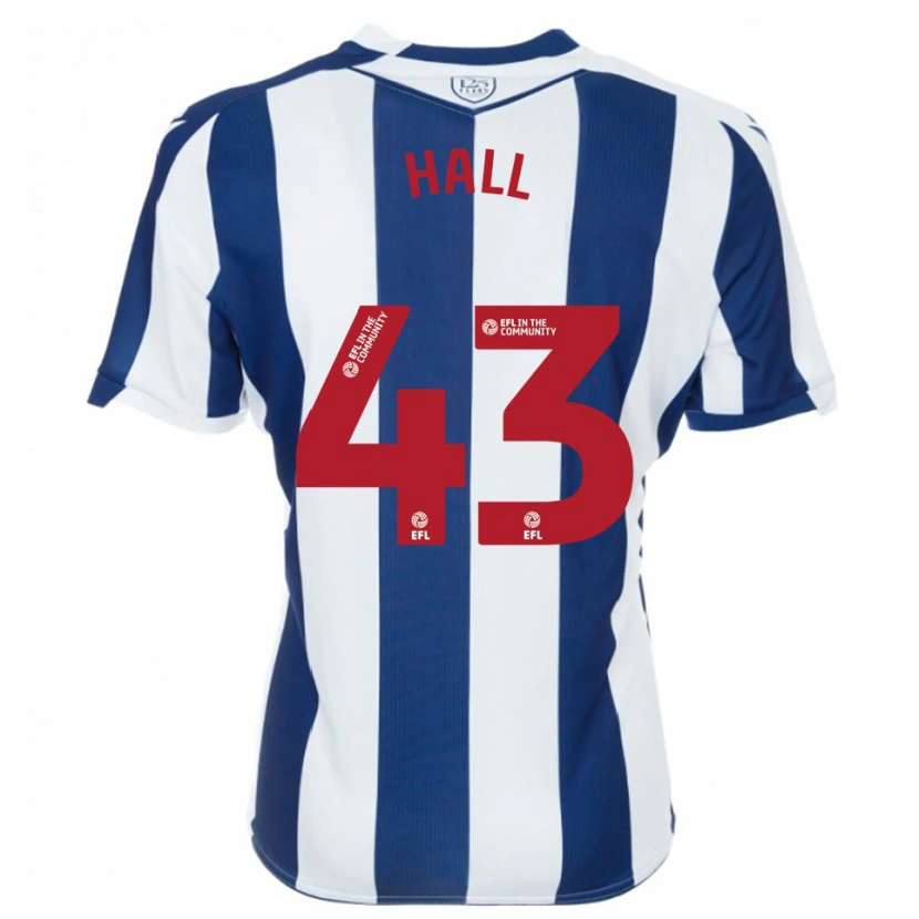 Danxen Bambino Maglia Reece Hall #43 Blu Marino Bianco Kit Gara Home 2025/26 Maglietta
