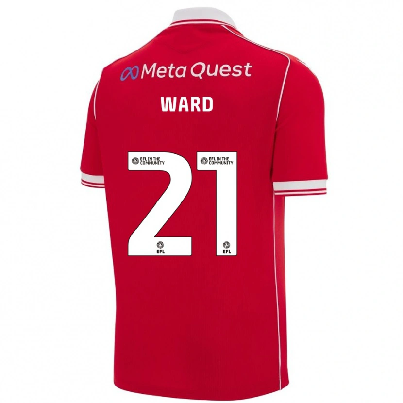 Danxen Bambino Maglia Danny Ward #21 Rosso Bianco Kit Gara Home 2025/26 Maglietta