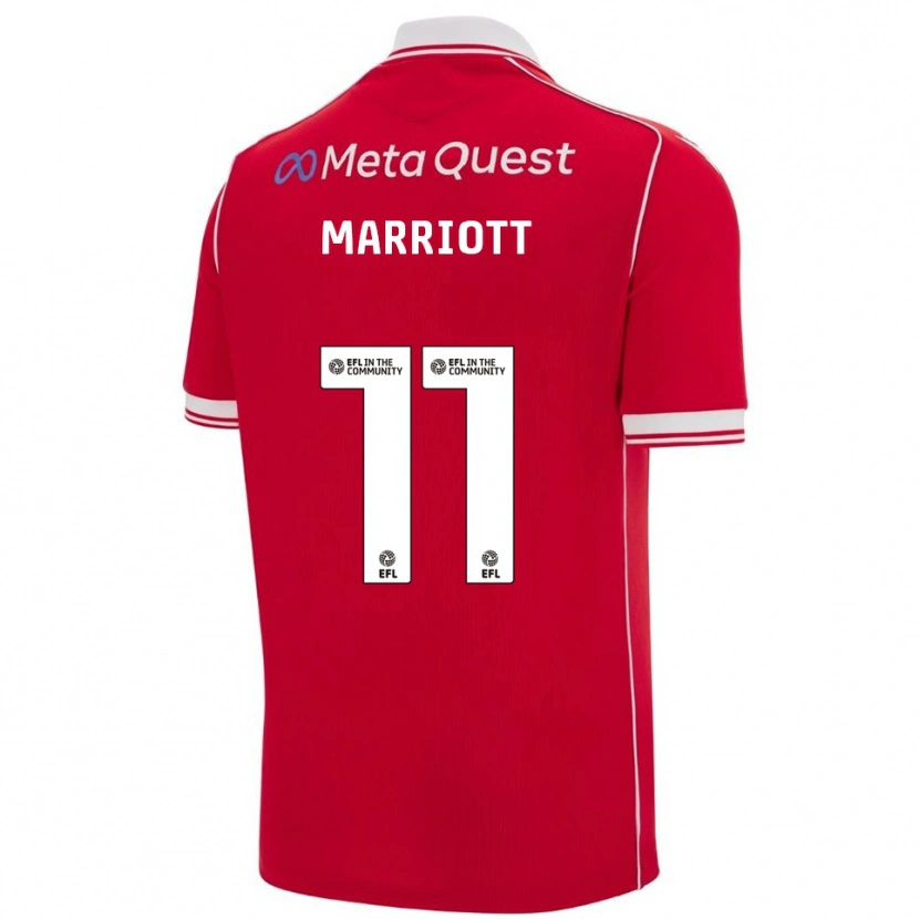 Danxen Bambino Maglia Jack Marriott #11 Rosso Bianco Kit Gara Home 2025/26 Maglietta