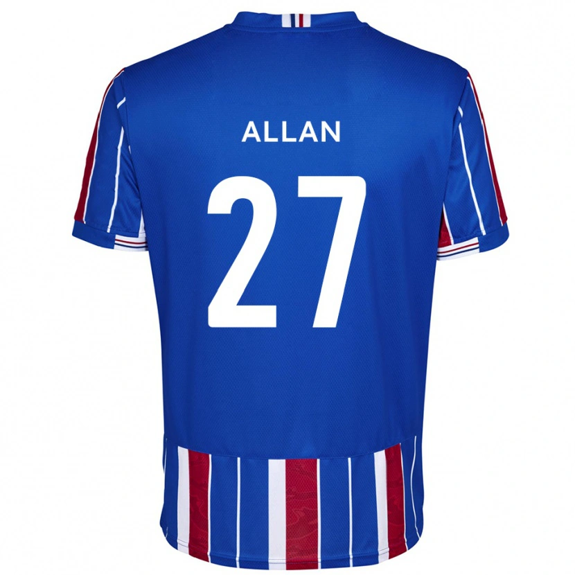 Danxen Bambino Maglia Jake Allan #27 Blu Rosso Bianco Kit Gara Home 2025/26 Maglietta