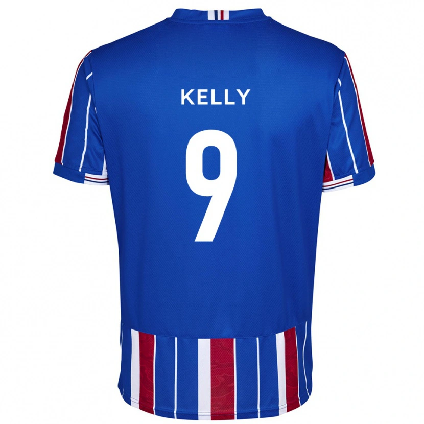 Danxen Bambino Maglia Georgie Kelly #9 Blu Rosso Bianco Kit Gara Home 2025/26 Maglietta