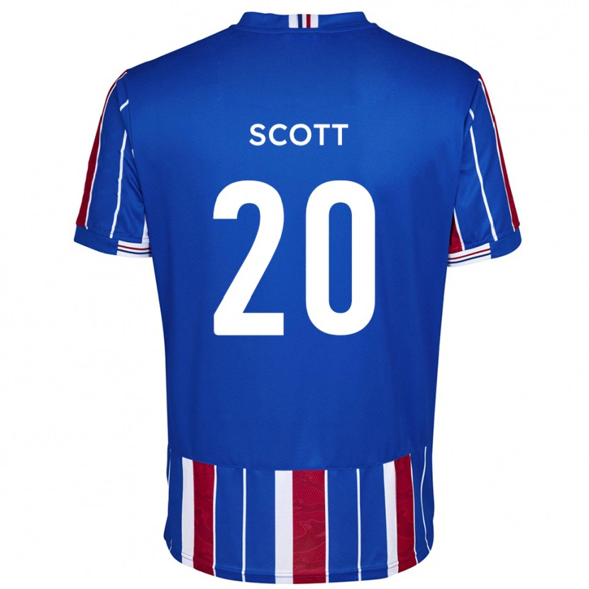 Danxen Bambino Maglia Cedwyn Scott #20 Blu Rosso Bianco Kit Gara Home 2025/26 Maglietta