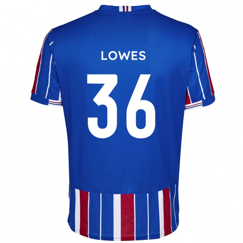 Danxen Bambino Maglia Jonah Lowes #36 Blu Rosso Bianco Kit Gara Home 2025/26 Maglietta