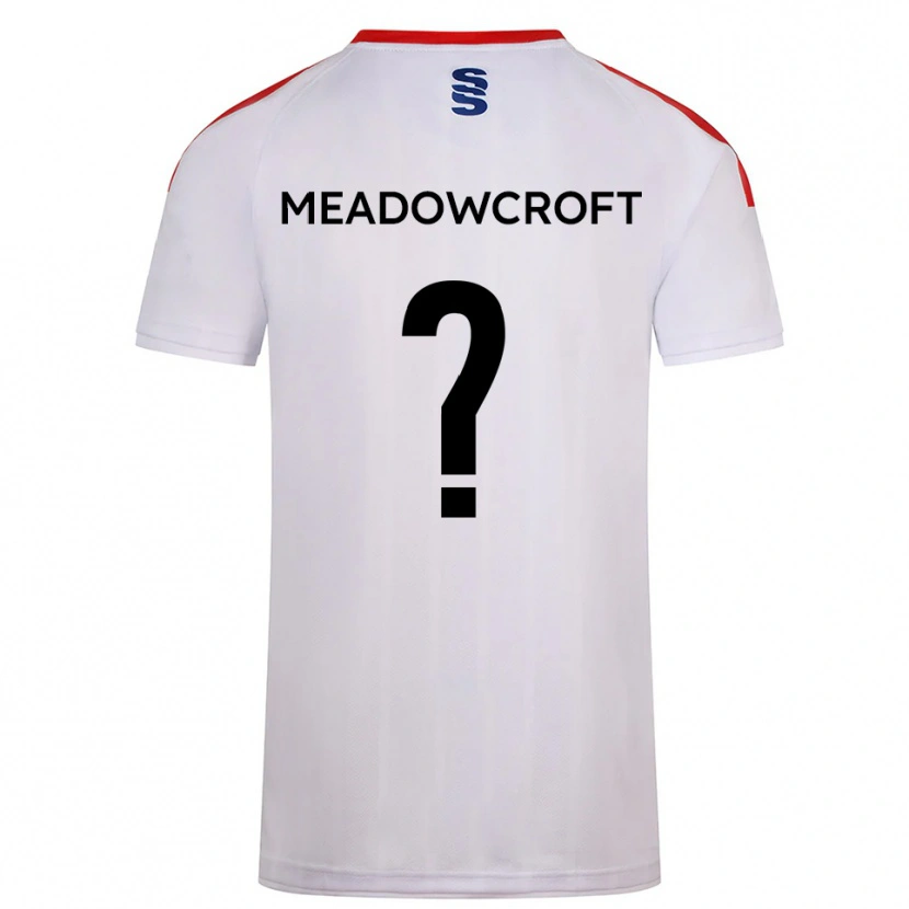 Danxen Bambino Maglia Cullen Meadowcroft #0 Bianco Blu Marino Kit Gara Home 2025/26 Maglietta