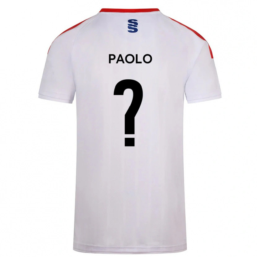 Danxen Bambino Maglia Paolo Mariani #0 Bianco Blu Marino Kit Gara Home 2025/26 Maglietta