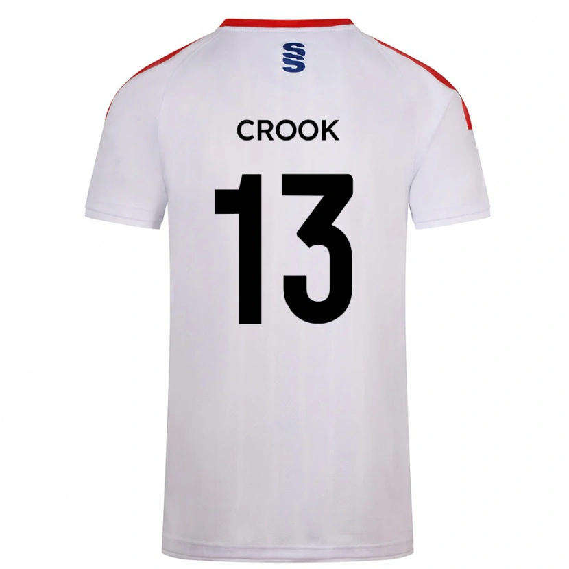 Danxen Bambino Maglia Millie Crook #13 Bianco Blu Marino Kit Gara Home 2025/26 Maglietta