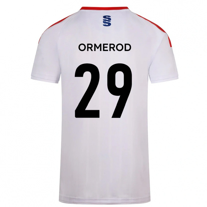 Danxen Bambino Maglia Danny Ormerod #29 Bianco Blu Marino Kit Gara Home 2025/26 Maglietta