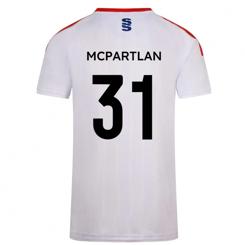 Danxen Bambino Maglia Cian Mcpartlan #31 Bianco Blu Marino Kit Gara Home 2025/26 Maglietta