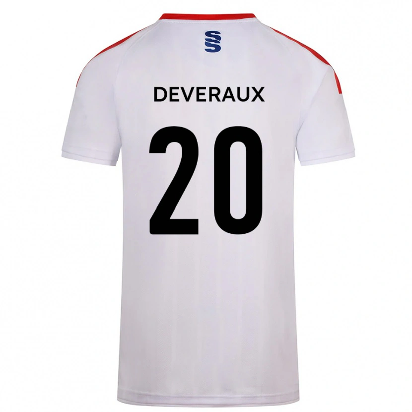 Danxen Bambino Maglia Demi Deveraux #20 Bianco Blu Marino Kit Gara Home 2025/26 Maglietta