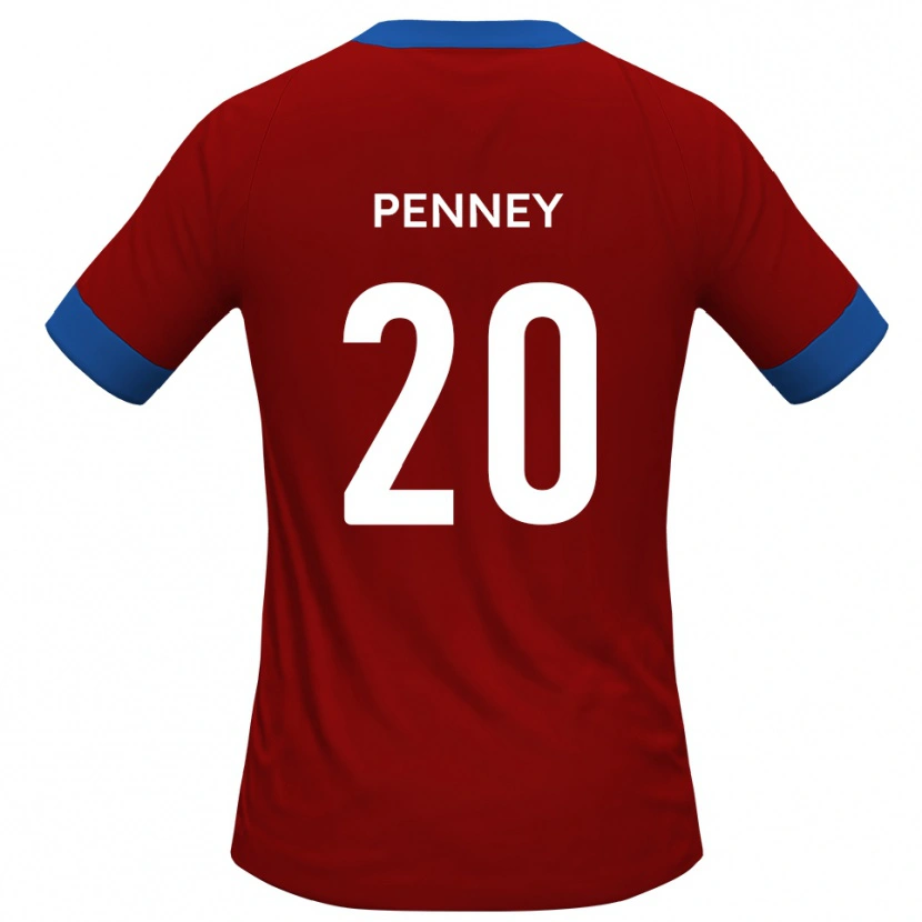 Danxen Bambino Maglia Matt Penney #20 Rosso Blu Kit Gara Home 2025/26 Maglietta