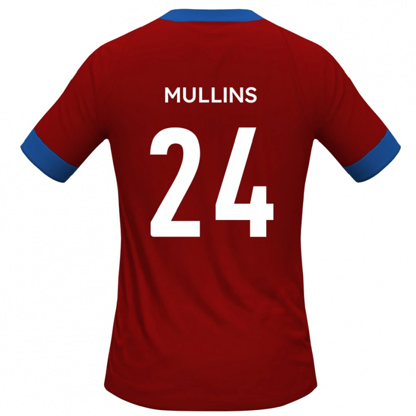Danxen Bambino Maglia Maxwell Mullins #24 Rosso Blu Kit Gara Home 2025/26 Maglietta
