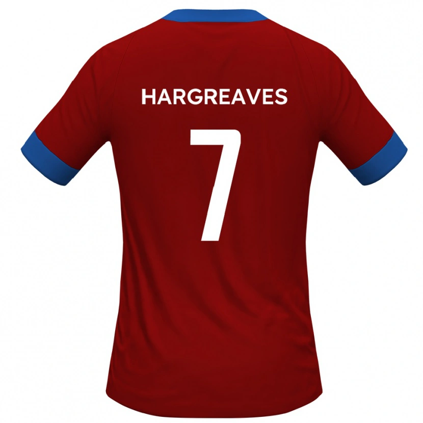 Danxen Bambino Maglia Cameron Hargreaves #7 Rosso Blu Kit Gara Home 2025/26 Maglietta
